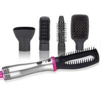 5 in 1 Multifunction Electric Negative Hair straighten Ion Hot Air Brush Blow Hair Styling Comb  Hair Dryer