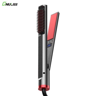 Hair Straightener Comb Brush Heated Electric Hair Straightener Brush